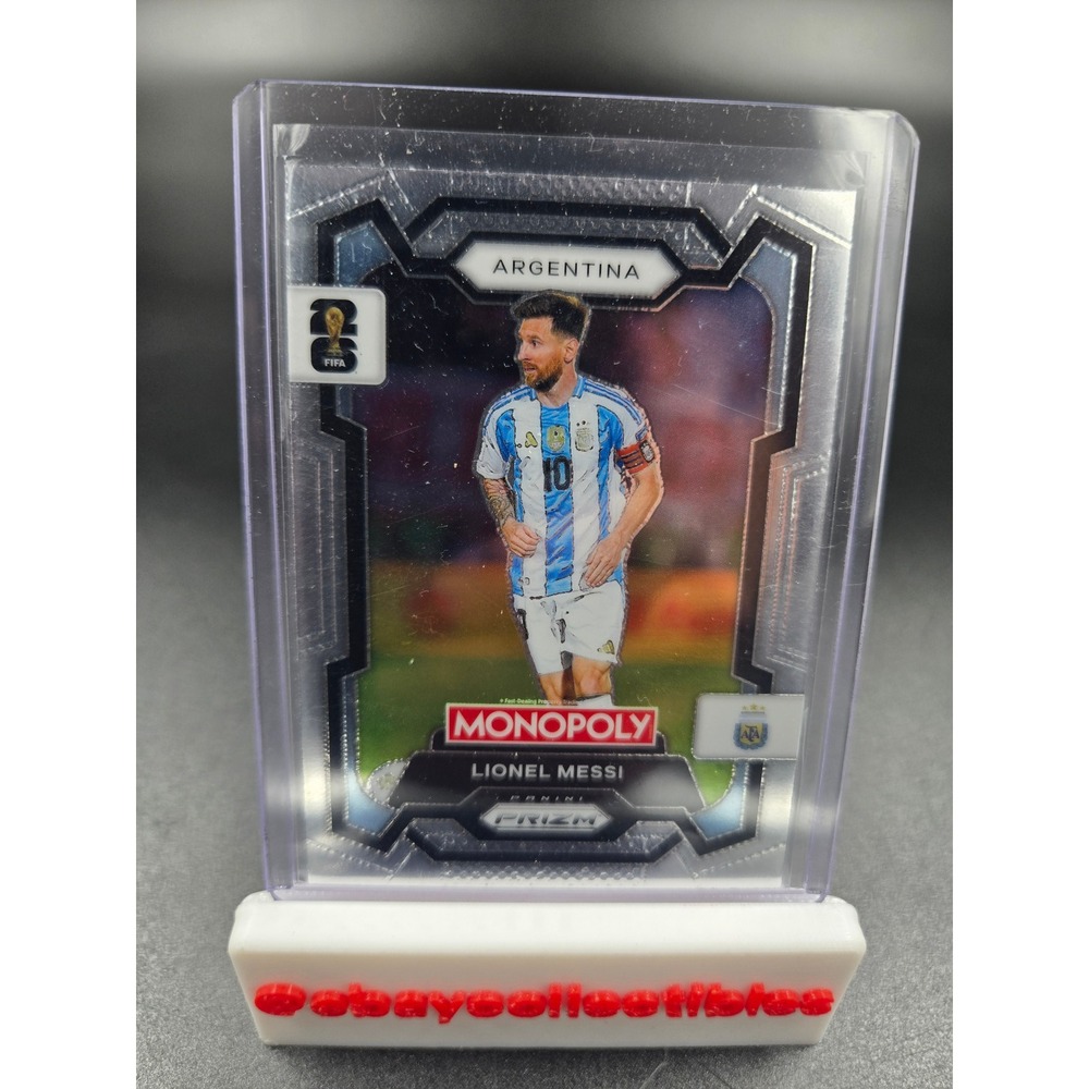 Lionel Messi 2026 Panini Prizm Monopoly Prizm Argentina No. 1 Silver Soccer Card